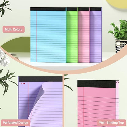 Legal Pads 5x8 Inch, 6 Pack, Narrow Ruled, 5x8 Colored Legal Pad, Mini - Image 4