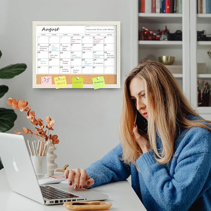Calendar Whiteboard for Wall, TANKEE 17x13 Inches Whiteboard Calendar Cork - Image 7