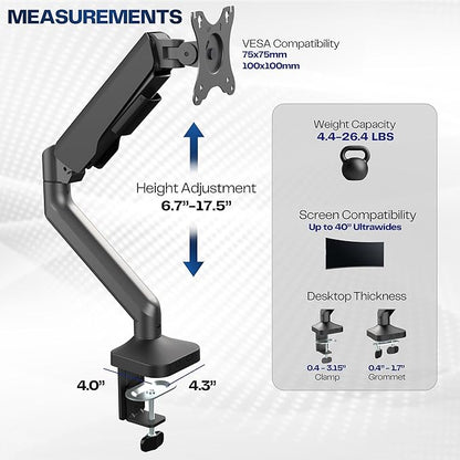 VIVO Heavy Duty Ultrawide Monitor Tension Arm - Image 5