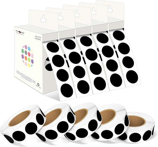 PARLAIM 3/4 Inch Round Permanent Adhesive Color-Code Dot Stickers, 10000 by PARLAIM