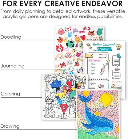 Grabie 5 Themes Value Bundle Bold&Bright Coloring Kit, 60 Colors Acrylic Gel - Image 3