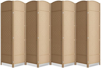 8 Panel Room Divider, 6Ft Folding Privacy Screen, Tall by cocosica