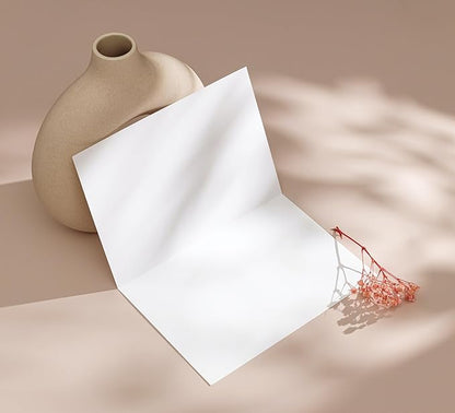 4x6"Plain White Folding Tent Cards-8x6"Folds to 4x6"- Simple Blank Card Stock - Image 2