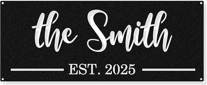 Custom Metal Name Sign, Personalized Last Name Metal Sign, Family Name Sign by HYTSIGN