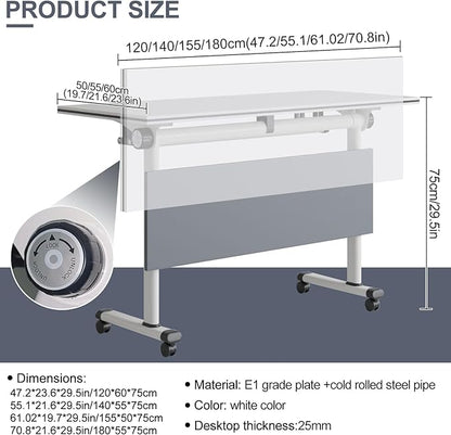 czxhaery Conference Table, Folding Conference Table, Folding Office Conference - Image 2