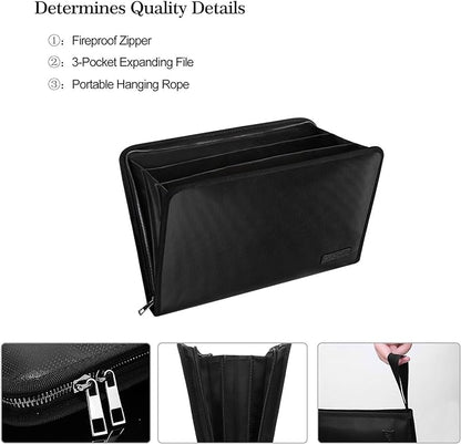 Expanding File Folder Important Document Organizer Fireproof & Waterproof - Image 3