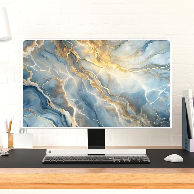 Baocicco Gold Blue Waterproof Screen TV Cover 75 Inch Modern Full Body Covers - Image 4