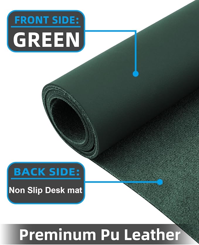 Desk mat Large, Leather Desk Pad Protector, Office Desk Mat, Mouse Pad - Image 2
