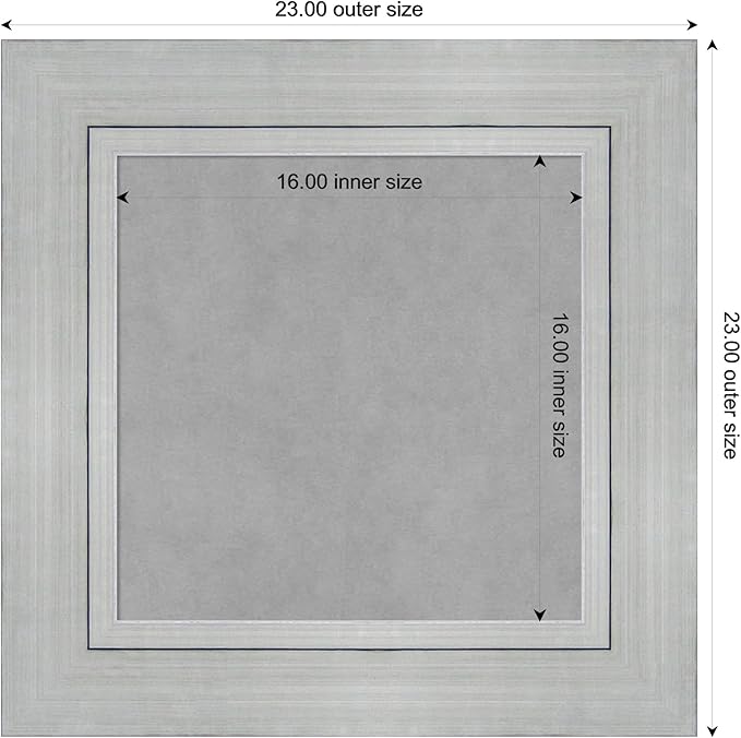 Amanti Art Silver Framed Magnetic Board 23x23 Small Vision Board - Image 4