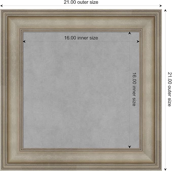 Amanti Art Silver Framed Magnetic Board 21x21 Small Vision Board - Image 4
