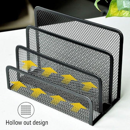 wishacc Desk Mail Organizer Small File Holders Letter Metal Mesh - Image 7