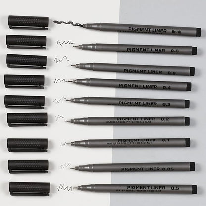Incraftables Calligraphy Brush Pens – Pack of 9 Assorted Tips – Black Chisel - Image 6