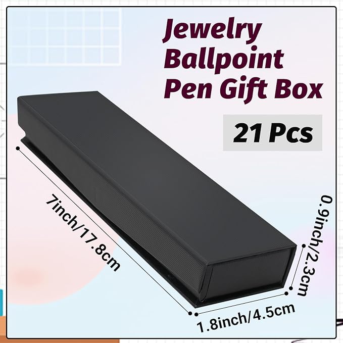 Olutacot 21 Pcs Pen Gift Boxes Empty Black Ballpoint Pen Gift Box - Image 2