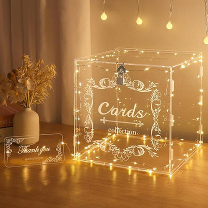 DIWNELEM Acrylic Wedding Card Box by DIWNELEM