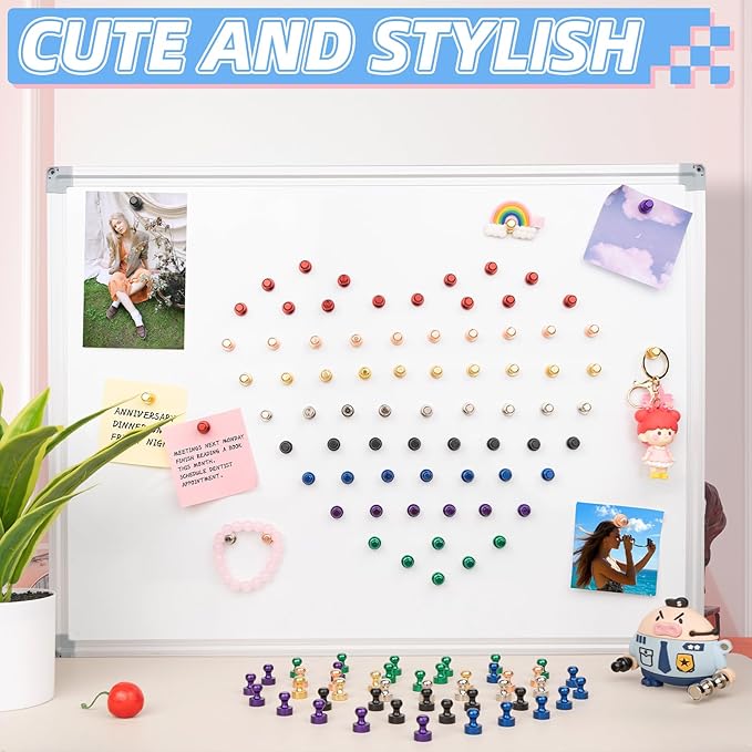 VNDUEEY 20Pcs Fridge Magnets Refrigerator Magnets, Strong Whiteboard Magnets - Image 4
