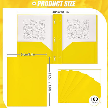 Lincia 100 Pcs Plastic Folders - Image 2