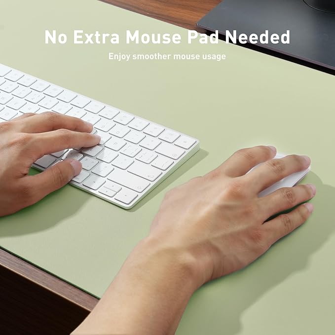 Aothia Leather Desk Pad Protector, Mouse Pad, Office Desk Mat, Non-Slip PU - Image 3