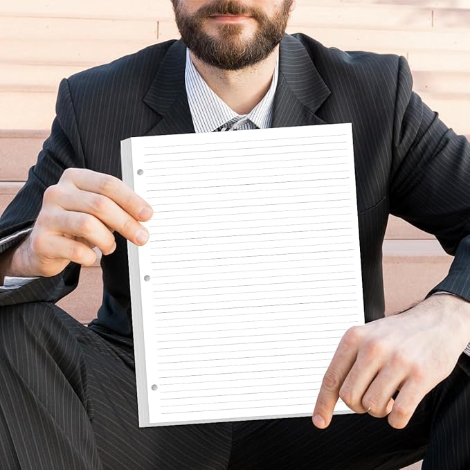 3-Hole Line Paper Refills, Letter Size Loose-Leaf Paper, 300 Sheets/600 Pages - Image 6