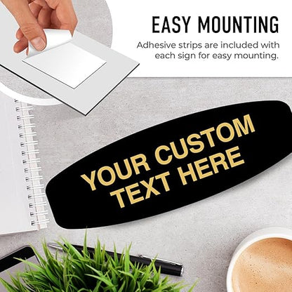 Custom Wall or Door Sign, Personalized Round Plaque Engraved Message - Image 6