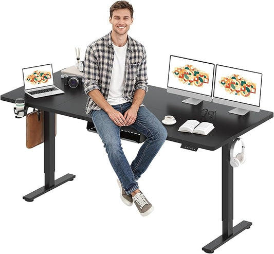 SANODESK Electric Standing Desk 79 x 32 Inches Height Adjustable Stand Up by sanodesk