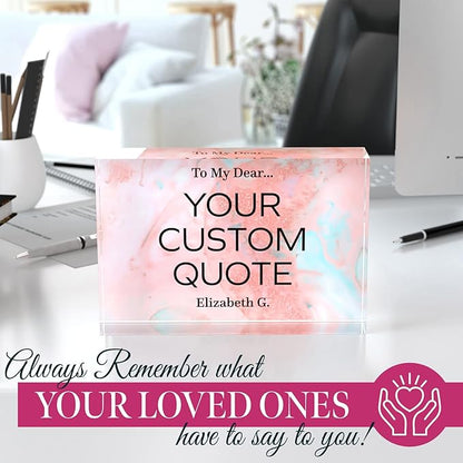 Personalized Gifts, Custom Quote Block Letter Board, Crystal-Clear Acrylic - Image 5