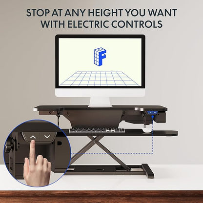 FLEXISPOT 32" Motorized Standing Desk Converter, Electric Stand up Desk Riser - Image 6