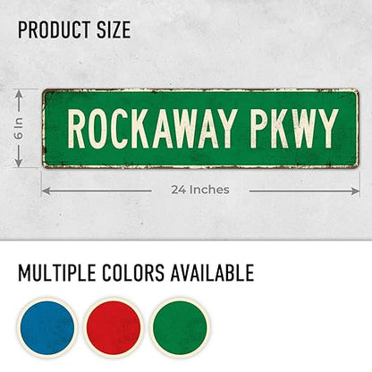 Custom Rustic Sign, Personalized Decor Street Signs Gift, 24x6 Inches, Fade - Image 8