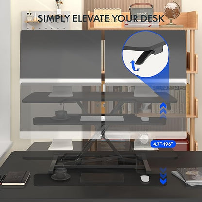 FLEXISPOT 40" Wide Standing Desk Converter Sit to Stand up Riser Height - Image 4