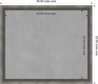 Amanti Art Grey Framed Magnetic Board 22x26 Medium Vision Board - Image 3