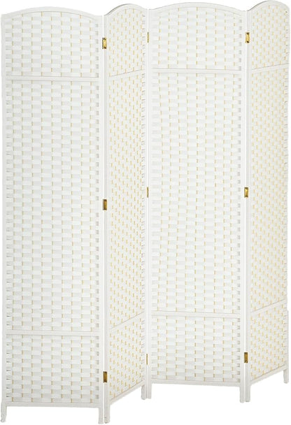 HOMCOM Room Divider, 4 Panel Folding Privacy Screen, 5.6' Tall Freestanding by HOMCOM