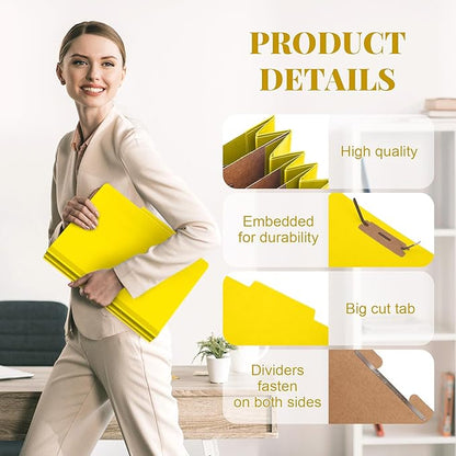 Skyygemm 36 Pcs Classification Folders Letter Size, 3 Divider Pressboard File - Image 3