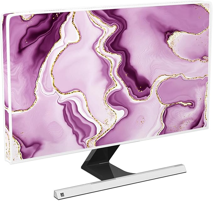 Baocicco Violet Gold Marble Waterproof Computer Monitor Dust Cover 26, 28 Inch by Baocicco
