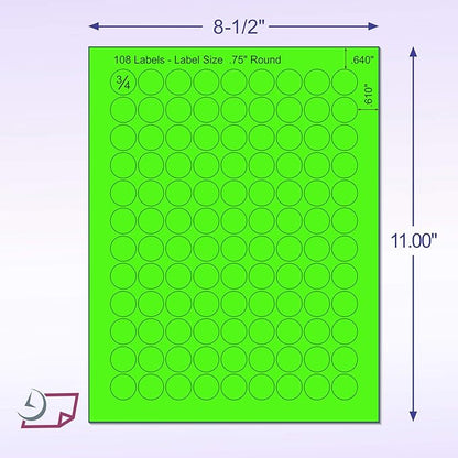 NextDayLabels - 8-1/2 x 11 Neon Color High Light Fluorescent Labels - Image 2