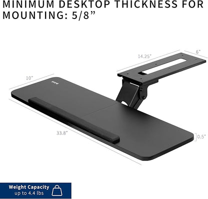 VIVO Adjustable Computer Keyboard and Mouse Platform Tray, 34 x 10 inch - Image 5