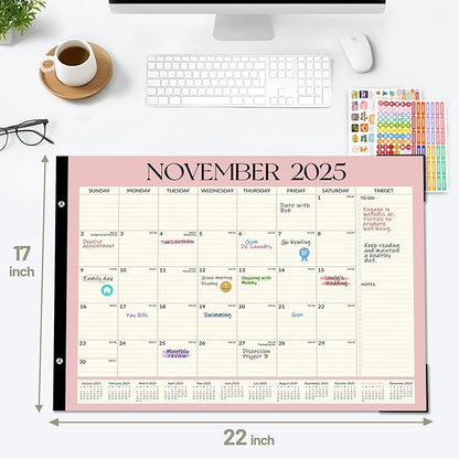 Forvencer 22" x 17" Large Desk Calendar 2026, 20 Months Calendar Runs from - Image 4