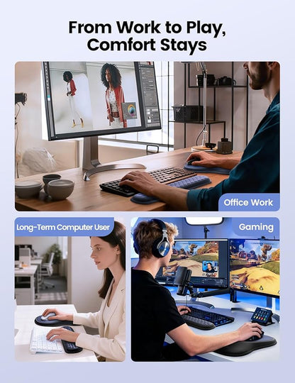 meatanty Keyboard and Mouse Wrist Rest Set, Ergonomic Wrist Pad Support - Image 7