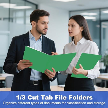 File Folder, HERKKA 120 Pack 1/3 Cut Tab File Folders, File Folders Great - Image 7
