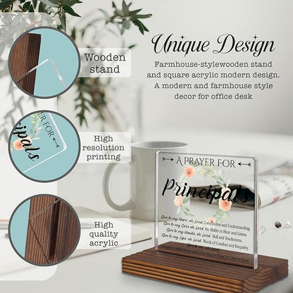 Principal Prayer Desk Sign, Inspirational Christian Gift - Image 3