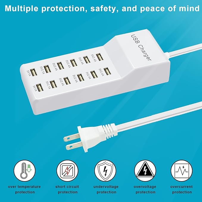 USB Charger Station Block Multiport Charger Hub - Image 6