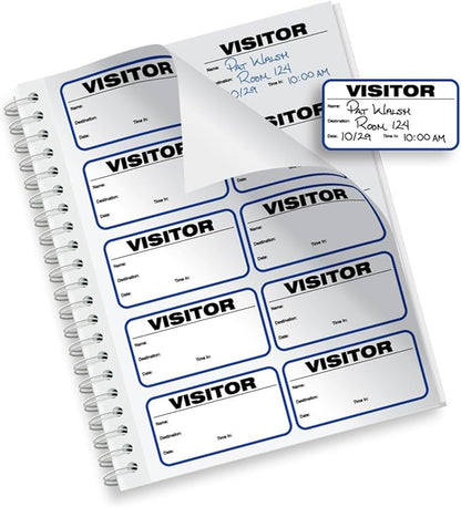 Threshold Visitor Badge Sign-in Book | Name Tag Stickers | Hospital, & - Image 2