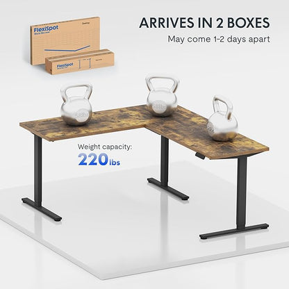 FLEXISPOT L Shaped Standing Desk, 71 x 63 Inch Electric Height Adjustable - Image 7