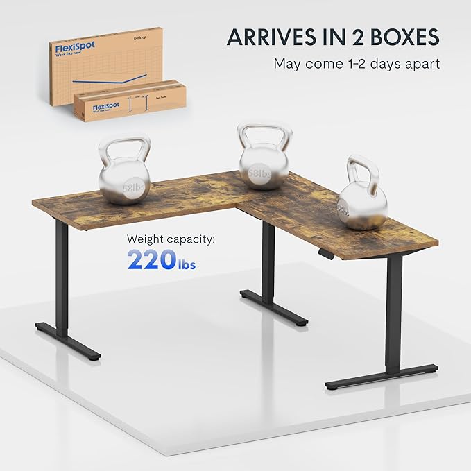 FLEXISPOT L Shaped Standing Desk, 71 x 63 Inch Electric Height Adjustable - Image 7