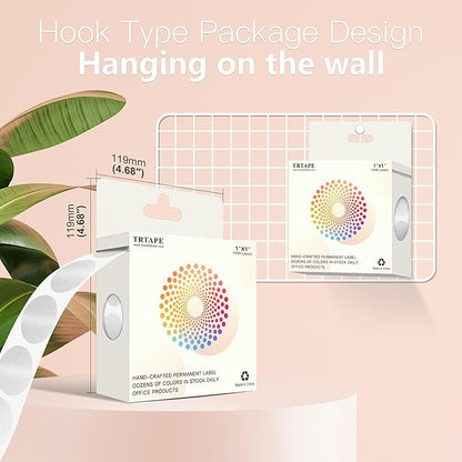 1 Inch Round Color Coding Labels, 1000 Dots Per Roll Sliver Color Coded Dot - Image 3