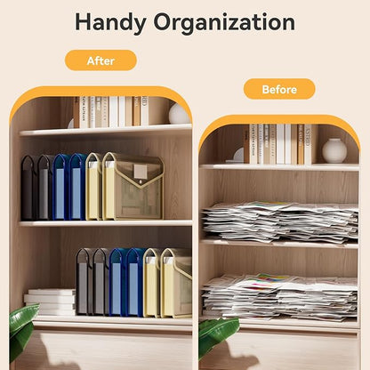 ABC life 6 Pack Plastic Expanding File Folder, Transparent envelopes - Image 6