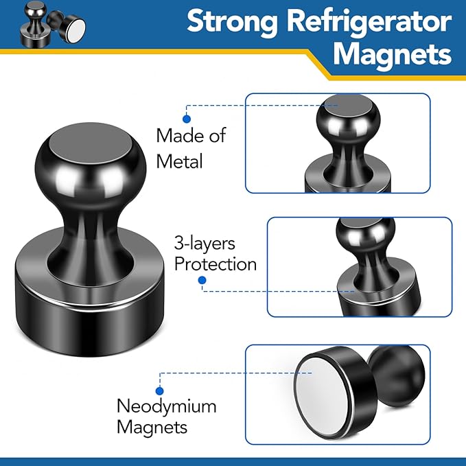 LOVIMAG Fridge Magnets 18Pcs Refrigerator Whiteboard Small Strong Magnet - Image 6
