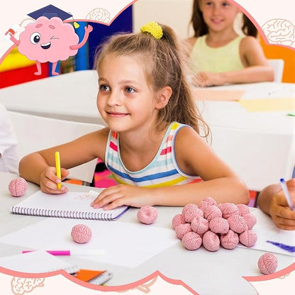 Gilprop 24 Pcs Brain Shaped Erasers Bulk, 1 Inch Mini Halloween Erasers - Image 5