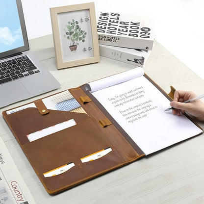 Jack&Chris Leather Portfolio, A4 Document Folder Legal Pad Padfolio, - Image 5
