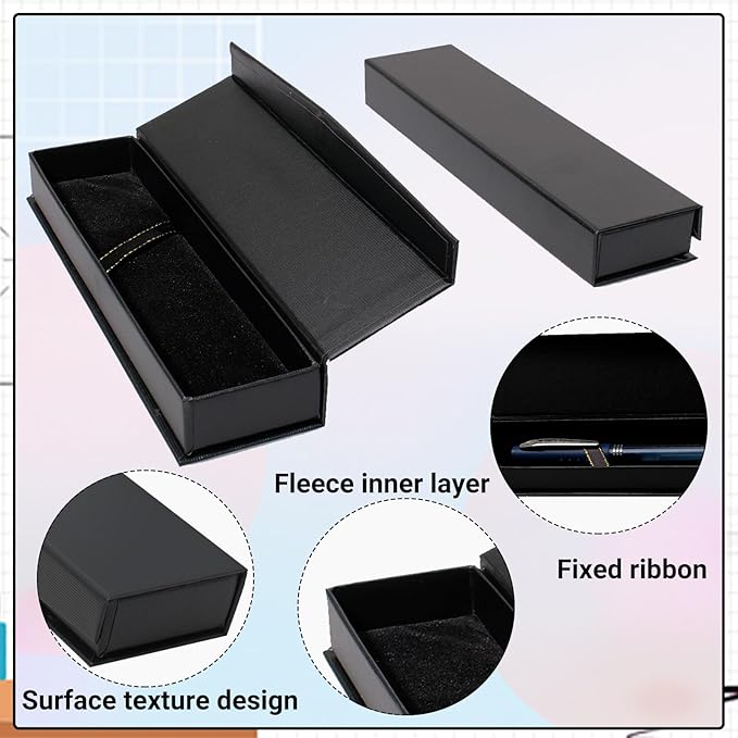 Olutacot 42 Pcs Pen Gift Boxes Empty Black Ballpoint Pen Gift Box - Image 4