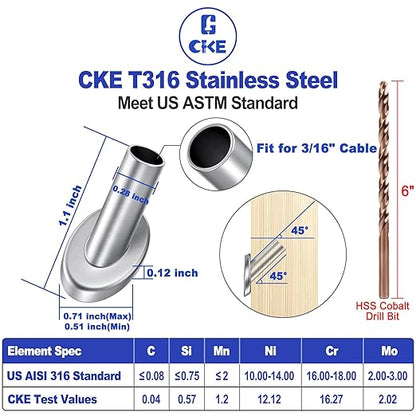 CKE 40 Pack 45 Degree T316 Marine Grade Stainless Steel Angle Beveled Protector - Image 2