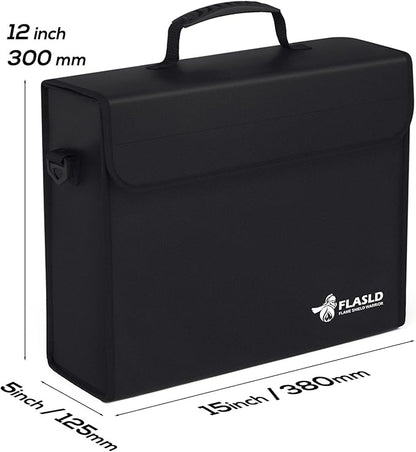 FLASLD Fireproof Document Bags, Holder Home Office Portable Filing Storage - Image 3
